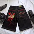 thumbnail image 2 of Pantalones cortos de mezclilla Y2k para hombre, pantalones cortos de mezclilla de Hip-hop europeos y americanos,, 2 of 5