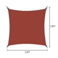 thumbnail image 3 of Square Sun Shade Sail UV Block Waterproof Patio Awning Outdoor Garden Pool Sun Canopy Shelter Cover 13'x13' Dark Red, 3 of 8