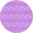 thumbnail image 1 of Ahgly Company Machine Washable Indoor Round Transitional Pastel Purple Pink Area Rugs, 4' Round, 1 of 7