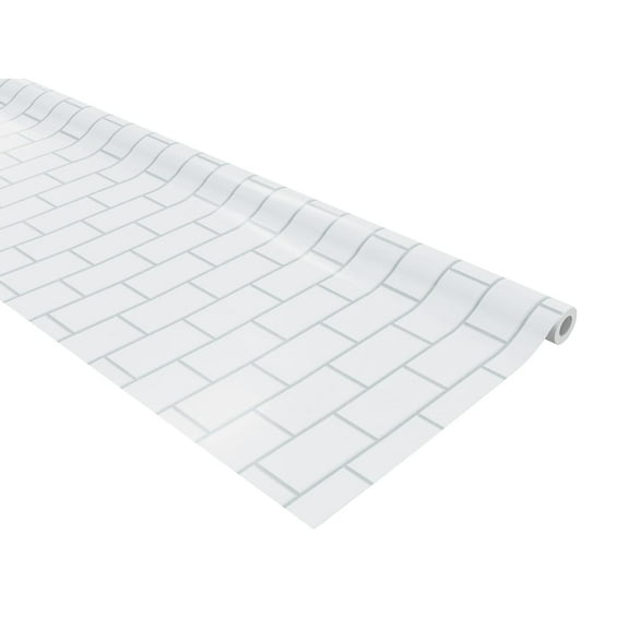 Fadeless 48" x 50' White Subway Tile Bulletin Board Paper