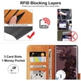 thumbnail image 3 of Case for Google Pixel 7 Pro (Not for 7) Wallet Flip Cover [RFID Blocking] [3 Card Holder 1 Money Pocket] [Magnetic Closure] [Stand Kickstand] PU Leather Folio Case for Pixel 7 Pro - Tan, 3 of 13