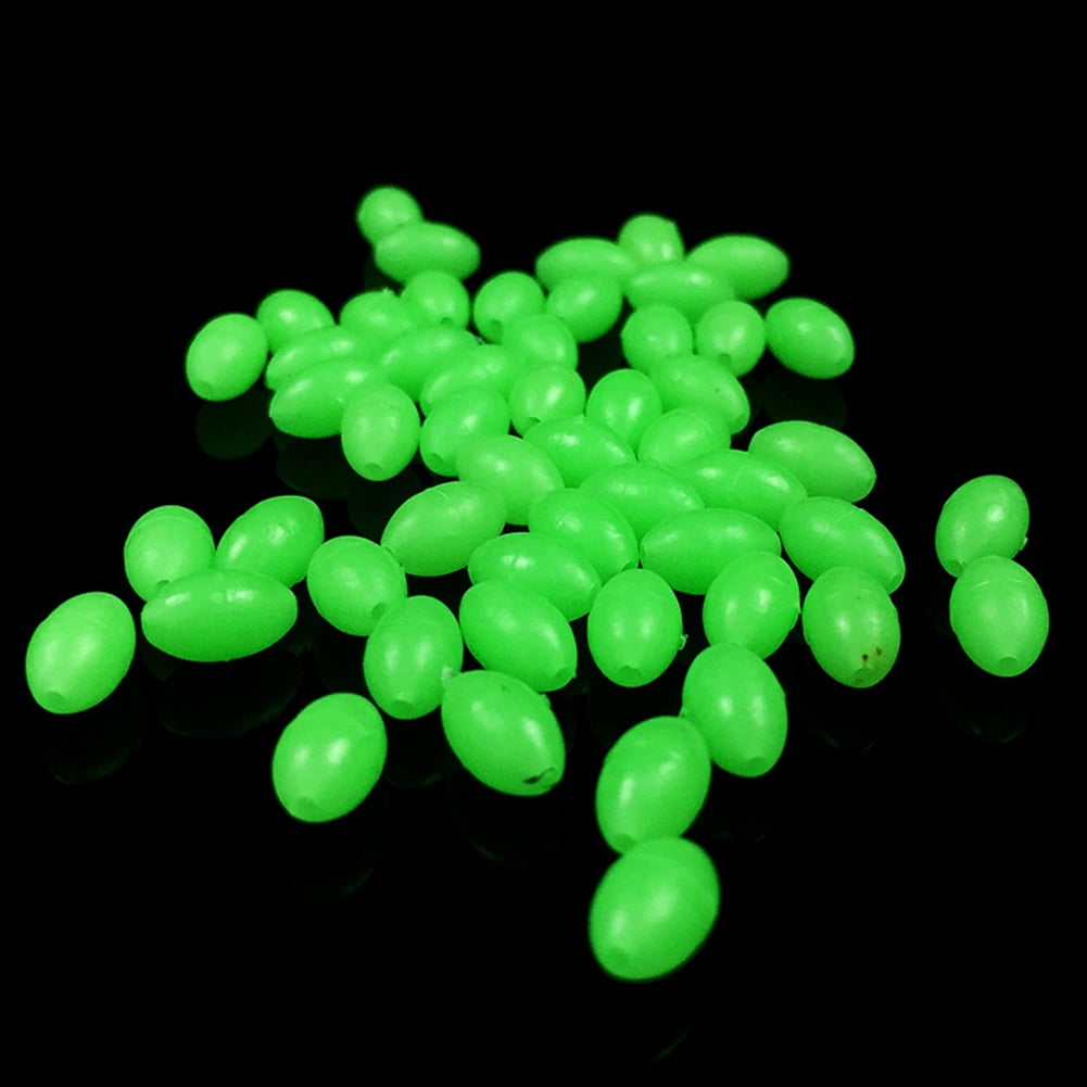 Luminous,Glow in the Dark,Green Oval & Round Assorted Rig Making Beads Gift 