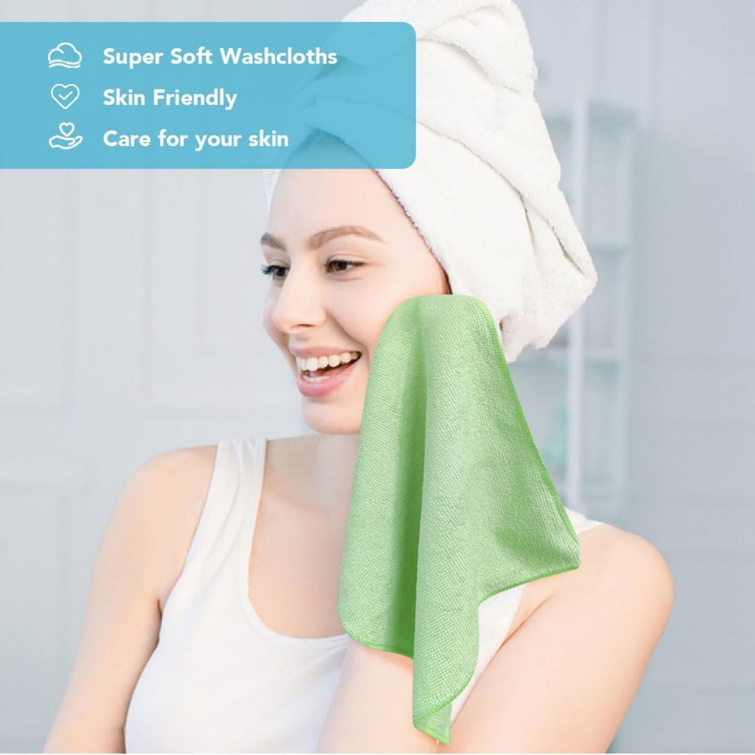 Wash Cloths Bulk Towels Set 200 Pack, Highly Absorbent and Soft Feel Microfiber Face Cloths, Multi-Purpose Washcloths & Hand Towels for Bathroom, Hotel, Spa, and Gym, 12x12 Inch, Multicolor