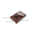 thumbnail image 2 of WRITWAA 1Set Practical Thumb Piano 17 Keys Kalimba Portable Finger Piano Brown, 2 of 6