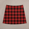 thumbnail image 4 of Classic Plaid Skirt Red And Black Vintage Mini Skirts Summer High Waist Pattern Street Sty, 4 of 7