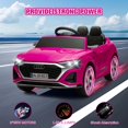 thumbnail image 3 of 12V Ride On Cars with Remote Control, Licensed Audi SQ8 Powered Ride on Toys for Kids Boys Girls Aged 3-6 Gifts, Kids Electric Cars with Music, LED Light, 3 Speed, 4 Wheel Suspension, Pink, 3 of 10