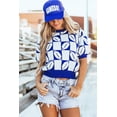thumbnail image 5 of Redhotype Bold Rugby Plaid Puff Sweater - Trendy Color Block, Short Sleeve Vibe!, 5 of 8