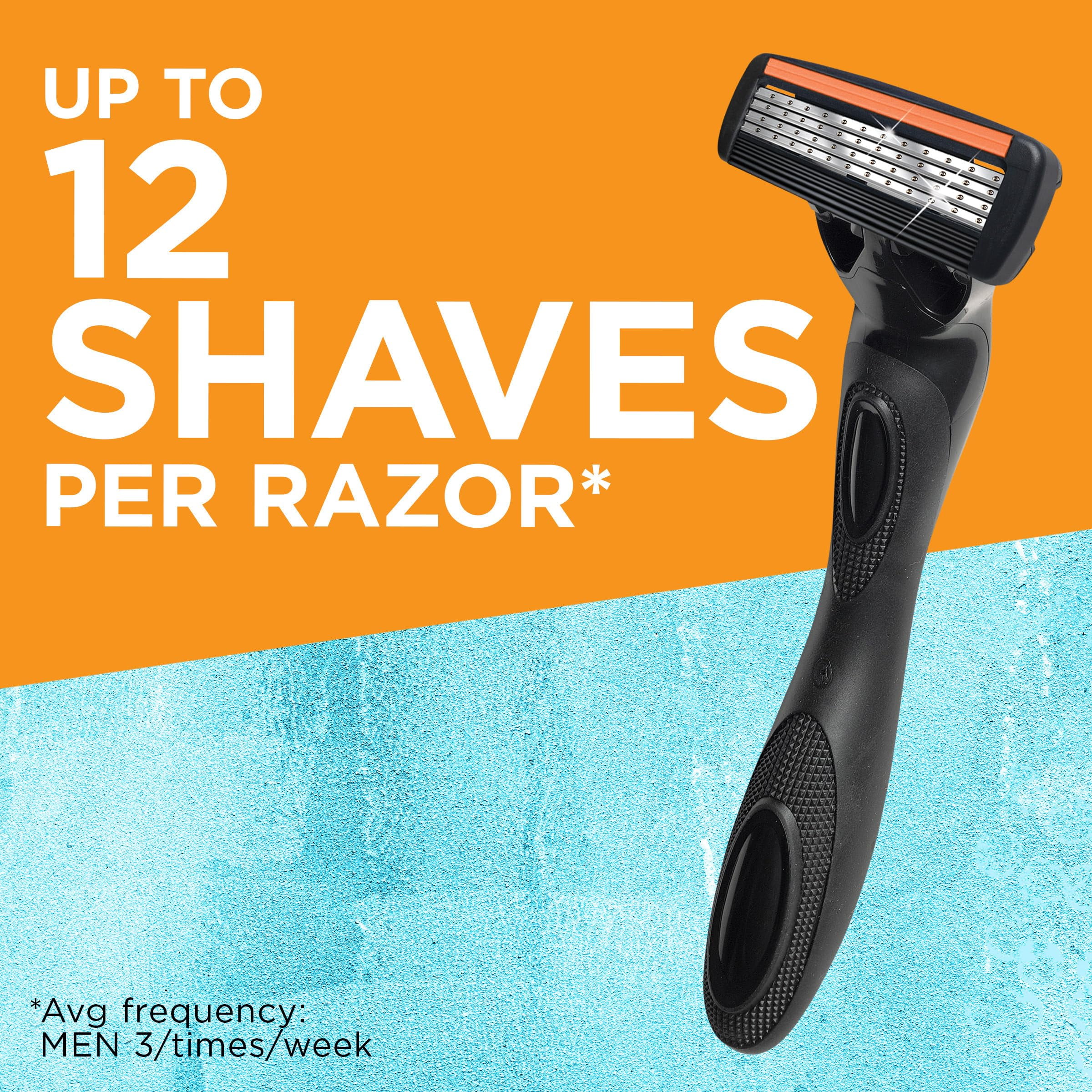 BIC Flex 4 Refillable Razors for Men, Long-Lasting 4 Blade Razors for Sensitive Skin, 1 Handle and 4 Cartridges, 5 Piece Shaving Gift Set