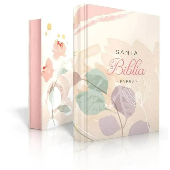 Biblia RVR 1960 Letra Grande Tamaño Manual Tapa Dura Flores Multibrisa