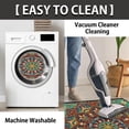 thumbnail image 5 of Vintage Ethnic Floral Half Round Door Mat, Mandala Flower Non-Slip Half Circle Area Rug Doormat Washable Half Moon Rug Indoor Entrance Doormat for Kitchen Bedroom Home Decor 24"x36", 5 of 7