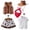 A-Khaki200, variant on JAJAHO Kids Cowgirl Outfits For Girls Dress Up Clothes Sets Short Sleeve Shirts Tassels Hem Skirts With Waistcoat Hat Scarf 5 Piece Trendy Outfit