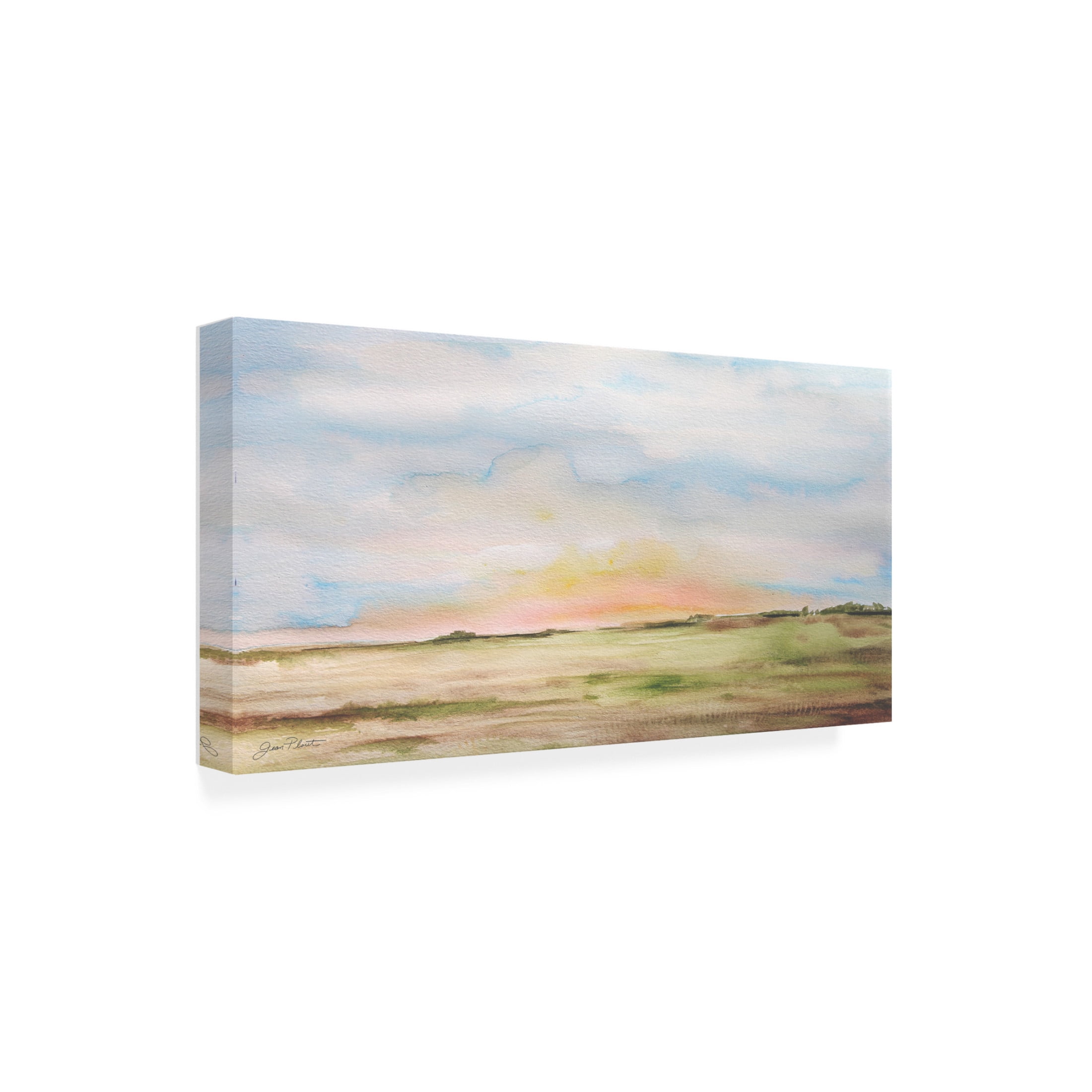 Canvas Wall Art - Jean Plout 'Dreamy Sunset' Wall Art for Living Room, Bedroom, or Office Décor by Trademark Fine Art - 19 x 10 Inches