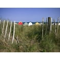 thumbnail image 2 of Frank, Assaf 32x25 White Modern Wood Framed Museum Art Print Titled - Beach huts in a row, 2 of 4