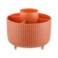 thumbnail image 1 of Soporte giratorio para brochas de maquillaje, compartimento para pintalabios, soporte para cejas (naranja) Ehuebsd Libre de BPA, 1 of 7