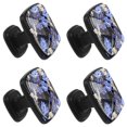 thumbnail image 2 of 4 Pcs Square Cabinet Handle Cupboard Knob Drawer Pulls Handle Crane Chrysanthemum Drawer Knobs with Screws Furniture Decoration, 2 of 7
