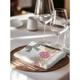 thumbnail image 6 of Happy Easter Cloth Napkins Set of 4 Reusable Dinner Napkins, Bow Bunny Colorful Eggs Flowers Vines Cocktail Napkin Washable Table Napkins for Wedding/Holiday Party/Baby Shower 20"x20", 6 of 7