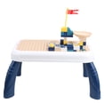 thumbnail image 4 of Mesa de escritura de juguetes de bloques de construcción 2-1 para niños pequeños, escritorio de construcción educativo de aprendizaje Toy3003-2B, 4 of 9