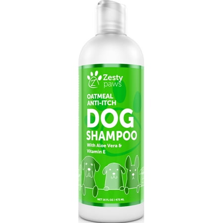 Zesty Paws Anti Itch Dog Skin & Coat Wash with Oatmeal & Aloe Vera, 16 (Best Anti Itch Shampoo For Dogs)