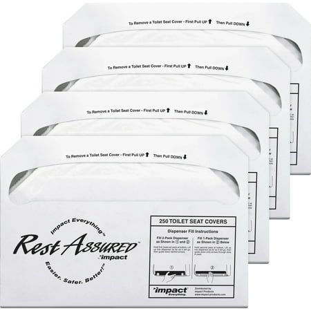 Surface Mounted Toilet Seat Cover - Impact Products, IMP25130873, Toilet Seat Covers, 1000 / Carton, White