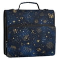 thumbnail image 2 of Water-Resistant 3-Ring Binder Organizer with Multiple Pockets Zipper Binder Bag for Office Twinkling Stars and Constellations, 2 of 8