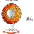 thumbnail image 5 of Chauffage Électrique Halogène Chauffage d'Appoint Électrique Chauffage Infrarouge Intérieur avec 2 Réglages de Chaleur Radiateurs Électriques Protection contre le Basculement Chauffage Rapide, 5 of 5