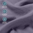 thumbnail image 3 of Bare Home Washed Sheet Set - Premium 1800 Collection - Deep Pocket - 3 Piece - Twin XL, Dusty Purple, 3 of 8