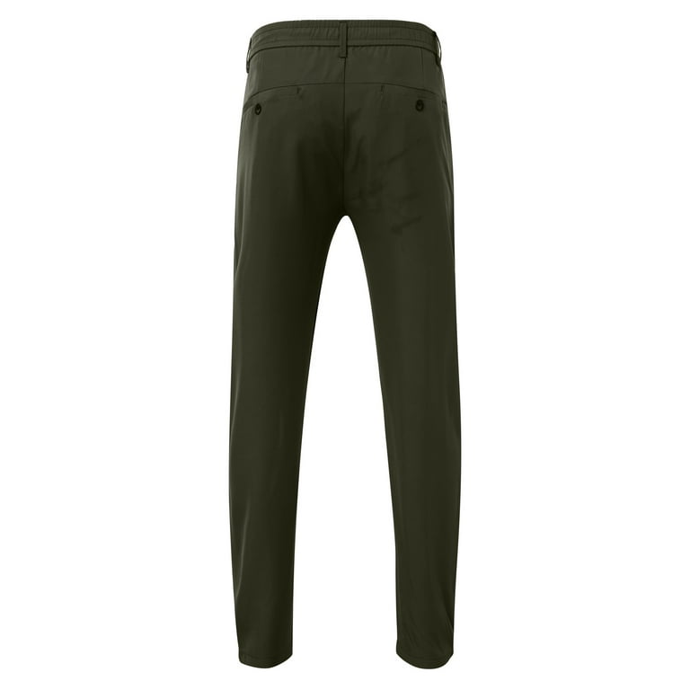YUHAOTIN Joggers Mens Spring and Autumn Casual Pants Sports Pants Elastic  Waist Korean Version of The Trend Black Long Pants,Green