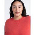 thumbnail image 4 of Time and Tru Women's and Women's Plus Crewneck Sweatshirt with Long Sleeves, Sizes XS-4X, 4 of 5