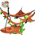 thumbnail image 4 of El kit de hamacas para animales pequeños contiene 2 hamacas triangulares y un túnel oculto y un teleférico y un columpio suave. Vogacara EL009934-00, 4 of 6