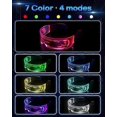 thumbnail image 3 of Led Glasses - Cyberpunk Futuristic Neon Rave DJ Party Glasses - High Tech, 3 of 5