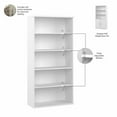 thumbnail image 3 of Pemberly Row Tall 5 Shelf Bookcase with Doors in White - Engineered Wood, 3 of 9