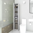 thumbnail image 2 of GABINETE − DUBLÍN  Gabinete Alacena Guardarropa Estante con Puerta 5 Espacios Organizadores Gabinete para Blancos, Despensa  (BLANCO TOUCH )0, 2 of 9