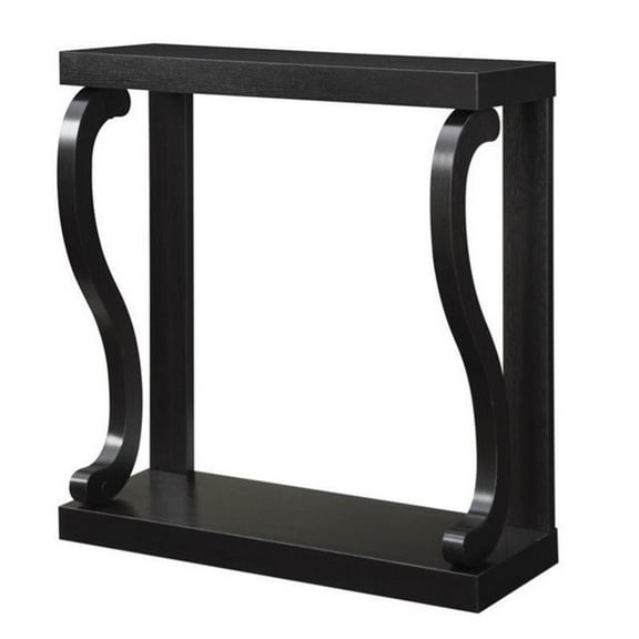 Kingfisher Lane Wood Espresso Table Rectangular Bottom Shelf 34" x 11.75" x 31.5" Unassembled