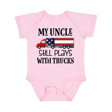 

Inktastic My Uncle Still Plays with Trucks Gift Baby Boy or Baby Girl Bodysuit