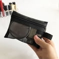 thumbnail image 1 of Transparent Outdoor Zipper Bag Pencil Cases Large Capacity Wash Pouch Organizer Case Mesh Cosmetic Bag Cosmetic Cases Makeup Bags Storage Toiletry Bag BLACK S AS SIDE ZIPPER, 1 of 8