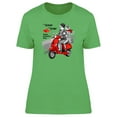 thumbnail image 1 of Dog And Cat Couple On Scooter Tee Women's -Image by Shutterstock, 1 of 1