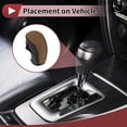 thumbnail image 3 of Cubierta de pomo de cambio antideslizante Unique Bargains para Buick Envision 15-20 Negro Marrón Cuero Sintético, 3 of 6