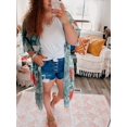 thumbnail image 3 of Traje de baño de gasa con estampado de hojas tropicales Cover Up MayBuy, 3 of 6