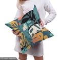 thumbnail image 4 of Colorful Upholstery Fabric by the Yard, Grunge Style Composition Hand Drawn Modern Abstract Art Theme with Floral Elements, Decorative Fabric for DIY and Home Accents, 3 Yards, Multicolor by Ambesonne, 4 of 4