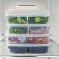 thumbnail image 7 of PanBiqintyy 4-Compartment Reusable Food Storage Box with Lid – Clear Plastic Organizer for Fruits Meats and Vegetables  Vegetable Storage, 7 of 7