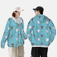 thumbnail image 4 of Vsdgher Sweat à Capuche Imprimé Chat Poisson pour Adultes, Protection Solaire à Manches Longues pour Hommes et Femmes, Pêche, Course, Natation - Très Grand, 4 of 7