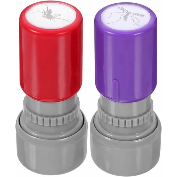 CCOCC 2 Pack Mosquito Stamp,Mosquito Stamp Prank Funny Stamper Self Inking Stamps