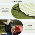 thumbnail image 4 of 2-in-1 39¼”D Brown Waterproof Picnic Blankets & Tote Bag, Medium Picnic Mat for Camping, Grass, and Park, Foldable 3-Layer Outdoor Blanket, Sand-Free Beach Blanket with 1 Clip and 4 Stakes, 4 of 8