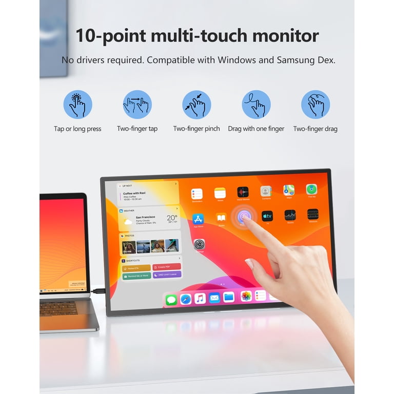 UPERFECT 21.5 Inch Computer Monitor 120Hz Portable Monitor