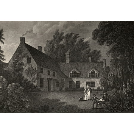 Nelsons Birthplace Burnham Thorpe Parsonage Norfolk England Horatio Nelson Lord Nelson Viscount Nelson 1758-1805 British Naval Commander Illustration By Westall From The Painting By Francis Pocock Fro