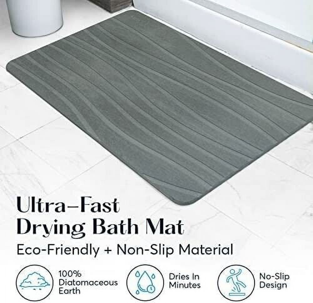 CLIÕ Premium Stone Bath Mat Large - Double Sided, Non-Slip Fast