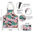 thumbnail image 3 of Pioneer Flower Floral Print Pattern Apron-Garden Aprons for Women with Pockets-Cotton Linen Waterproof Kitchen Cooking Gardening Aprons Adjustable for Kitchen,Cooking,BBQ and Salon 33x27 Inch, 3 of 7