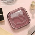 thumbnail image 2 of Guardoinrt Portable Dental Case Retainer Braces Storage Box Mouth Square Rectangular Shape Retainer Guard Seal Transparent Plastic with Partition Holder for Travel Home Pink S, 2 of 9