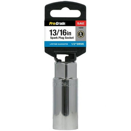 UPC: 0035794142124 | Pro-Grade 14250 0.5 Drive x 0.81 in. Spark Plug Socket