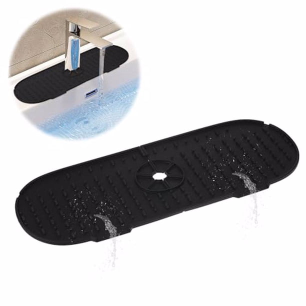 Billuyoard Gel de sílice anticorrosión e impermeable fregadero estera a prueba de salpicaduras cocina duradera y resistente a desgarros Hardware